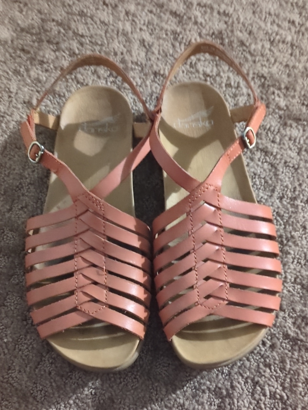 Women’s Leather Dansko Sandals in Clay Brown